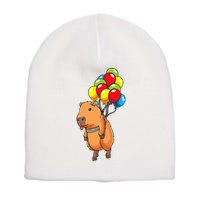 Capybara Giant Cavy Rodent With Balloons Capybara Short Acrylic Beanie