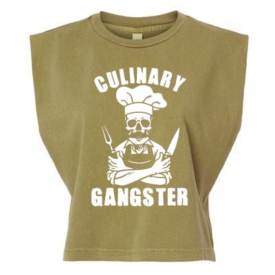 Culinary Gangster Cool Cooking Guru Garment-Dyed Women's Muscle Tee