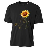 Cat Graphic Cat Sunflower Cat Sunshine Cat Lover Cooling Performance Crew T-Shirt