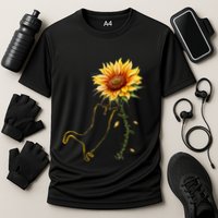 Cat Graphic Cat Sunflower Cat Sunshine Cat Lover Cooling Performance Crew T-Shirt