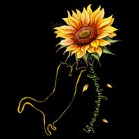 Cat Graphic Cat Sunflower Cat Sunshine Cat Lover Cooling Performance Crew T-Shirt
