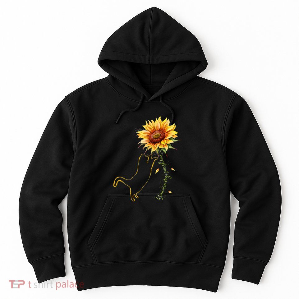 Cat Graphic Cat Sunflower Cat Sunshine Cat Lover Hoodie