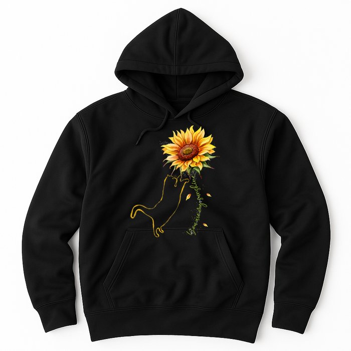 Cat Graphic Cat Sunflower Cat Sunshine Cat Lover Hoodie