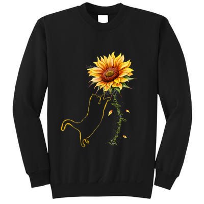 Cat Graphic Cat Sunflower Cat Sunshine Cat Lover Sweatshirt