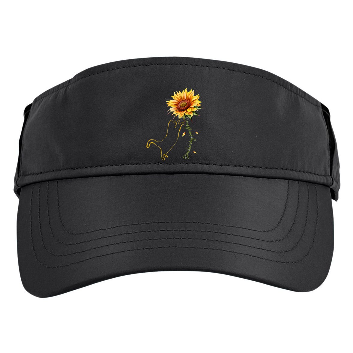 Cat Graphic Cat Sunflower Cat Sunshine Cat Lover Adult Drive Performance Visor