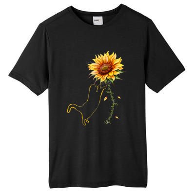 Cat Graphic Cat Sunflower Cat Sunshine Cat Lover Tall Fusion ChromaSoft Performance T-Shirt