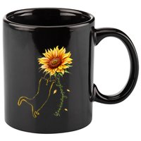Cat Graphic Cat Sunflower Cat Sunshine Cat Lover 11oz C Handle Ceramic Mug