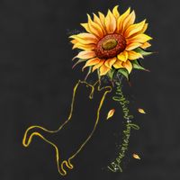 Cat Graphic Cat Sunflower Cat Sunshine Cat Lover 11oz C Handle Ceramic Mug