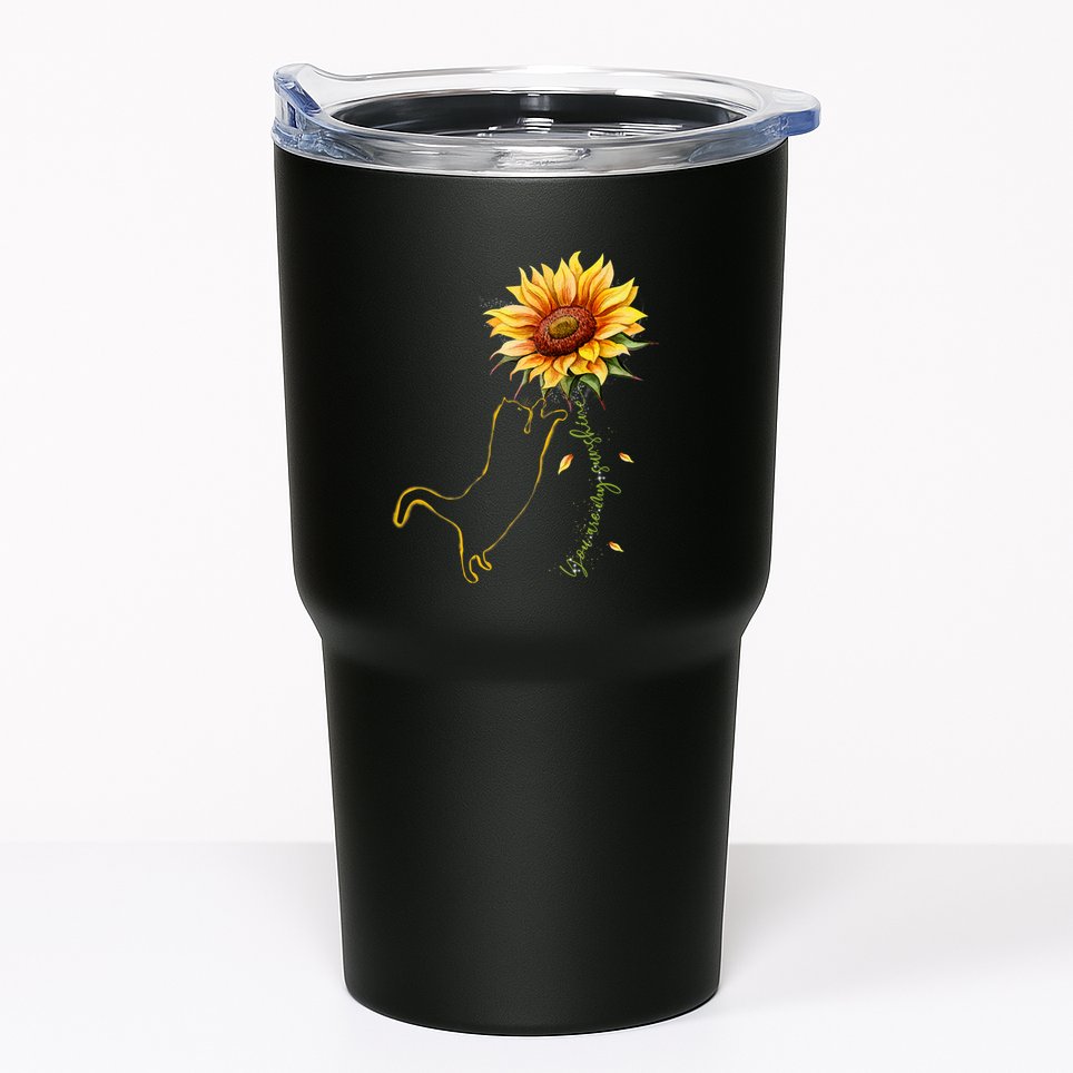 Cat Graphic Cat Sunflower Cat Sunshine Cat Lover Tumbler