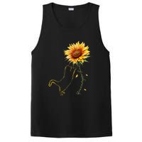 Cat Graphic Cat Sunflower Cat Sunshine Cat Lover PosiCharge Competitor Tank