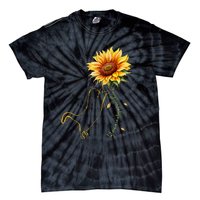 Cat Graphic Cat Sunflower Cat Sunshine Cat Lover Tie-Dye T-Shirt