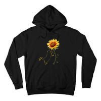 Cat Graphic Cat Sunflower Cat Sunshine Cat Lover Tall Hoodie