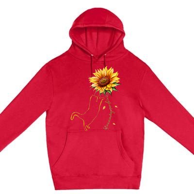 Cat Graphic Cat Sunflower Cat Sunshine Cat Lover Premium Pullover Hoodie