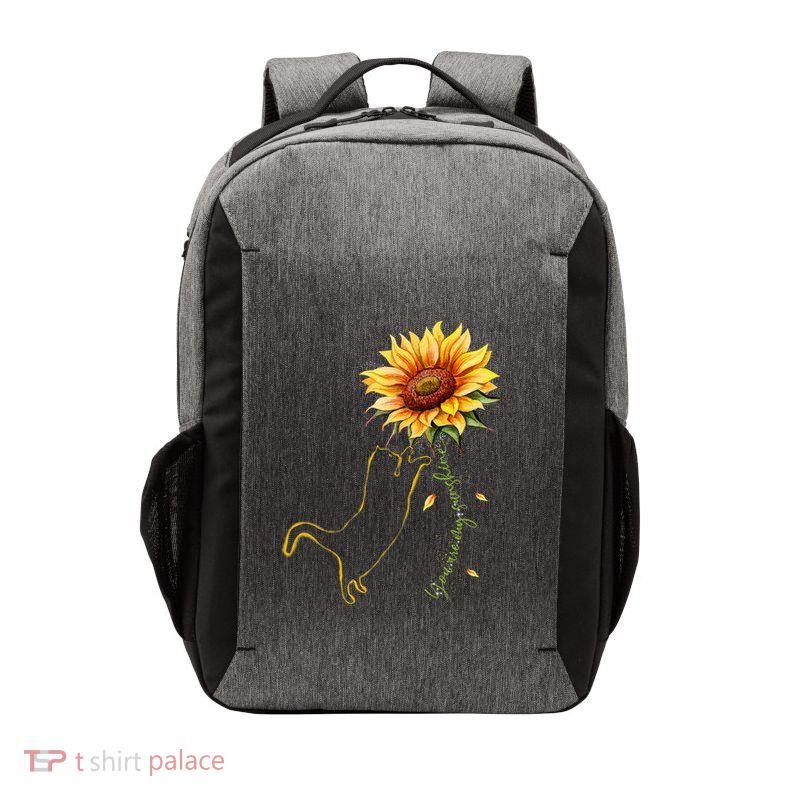 Cat Graphic Cat Sunflower Cat Sunshine Cat Lover Vector Backpack