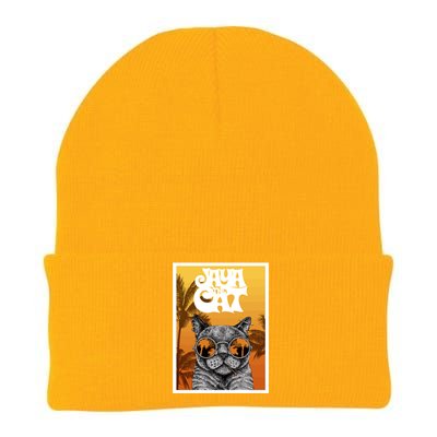 Cats Glasses Knit Cap Winter Beanie