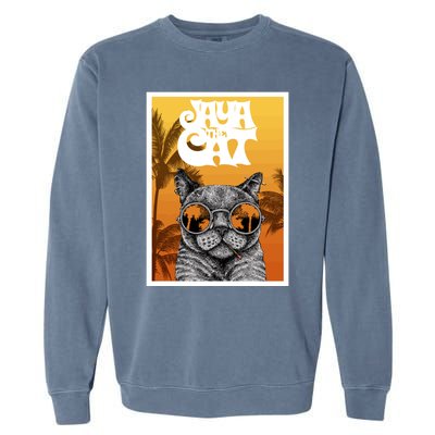 Cats Glasses Garment-Dyed Sweatshirt