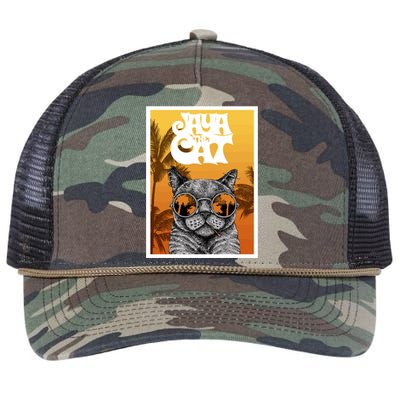 Cats Glasses Retro Rope Trucker Hat Cap