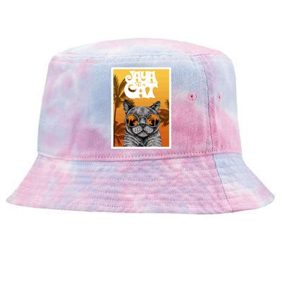 Cats Glasses Tie-Dyed Bucket Hat