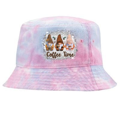 Cute Gnomes Coffee Time Caffeine Tie-Dyed Bucket Hat