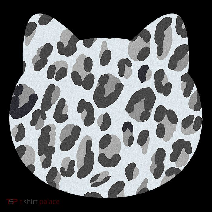 Cool Gray Cat Leopard Pattern Drawstring Bag