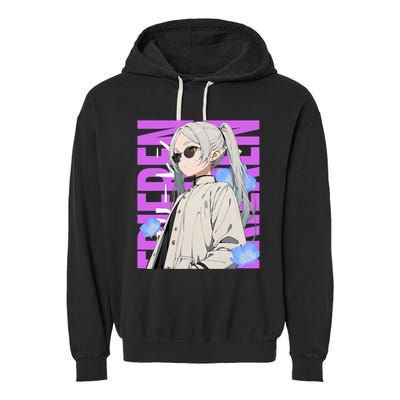 Cool Graphic Chill Day With Frieren Garment-Dyed Fleece Hoodie