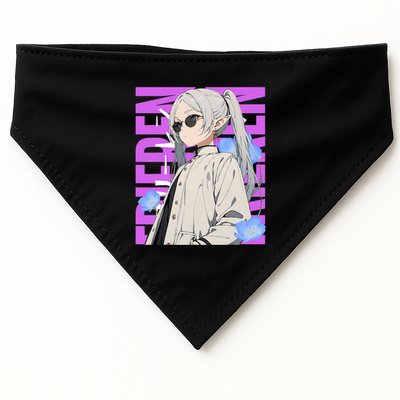 Cool Graphic Chill Day With Frieren USA-Made Doggie Bandana