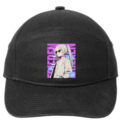 Cool Graphic Chill Day With Frieren 7-Panel Snapback Hat