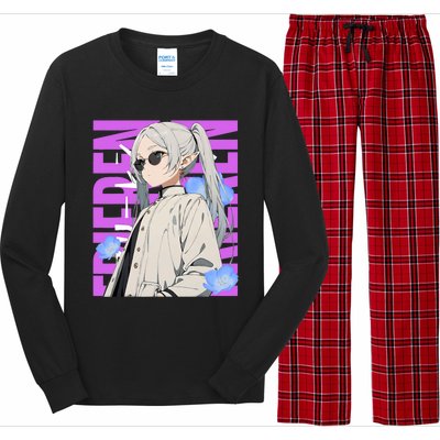 Cool Graphic Chill Day With Frieren Long Sleeve Pajama Set