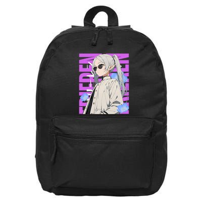 Cool Graphic Chill Day With Frieren 16 in Basic Backpack