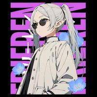 Cool Graphic Chill Day With Frieren 16 in Basic Backpack