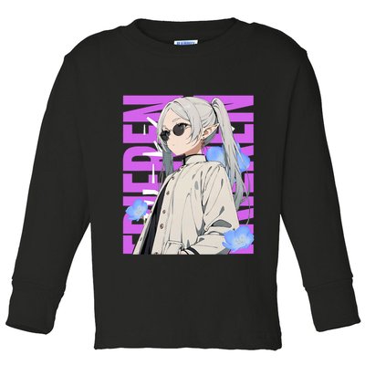 Cool Graphic Chill Day With Frieren Toddler Long Sleeve Shirt