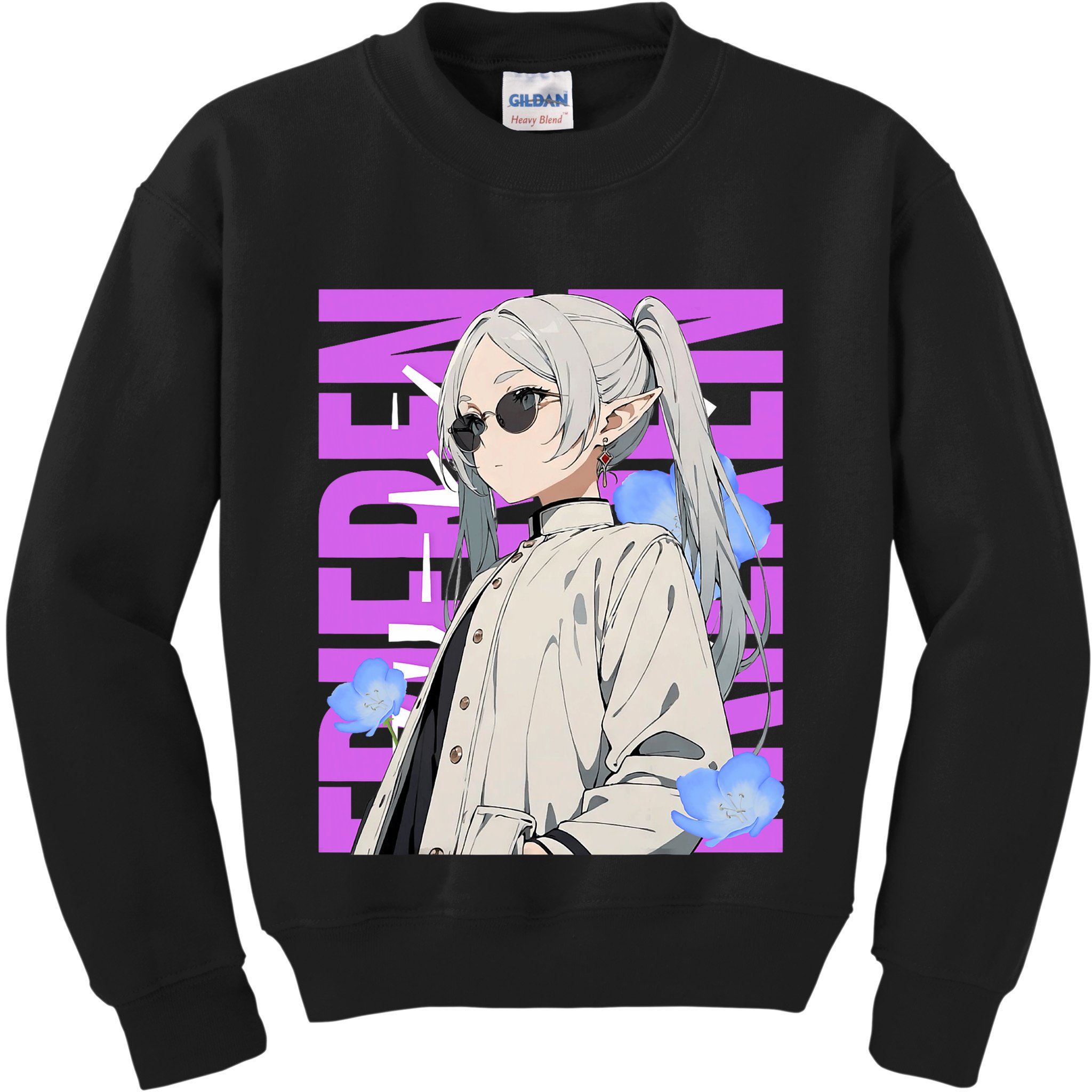 Cool Graphic Chill Day With Frieren Kids Sweatshirt