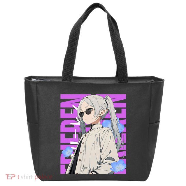 Cool Graphic Chill Day With Frieren Zip Tote Bag