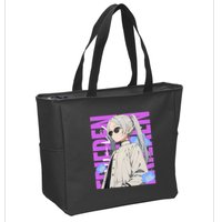 Cool Graphic Chill Day With Frieren Zip Tote Bag