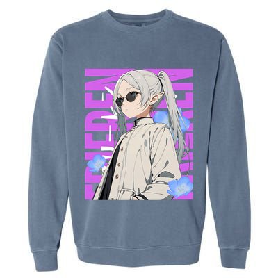Cool Graphic Chill Day With Frieren Garment-Dyed Sweatshirt
