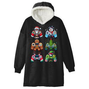 Christmas Gaming Controllers Santa Elf Xmas Christmas Gamer Hooded Wearable Blanket