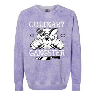 Culinary Gangster Culinary Chefs Sous Chefs Cooking Lovers Gift Colorblast Crewneck Sweatshirt