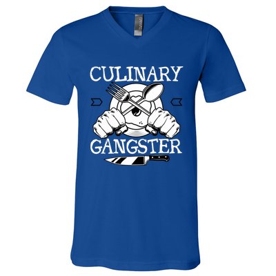 Culinary Gangster Culinary Chefs Sous Chefs Cooking Lovers Gift V-Neck T-Shirt