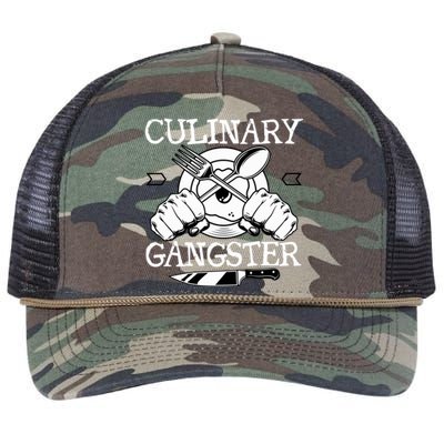 Culinary Gangster Culinary Chefs Sous Chefs Cooking Lovers Gift Retro Rope Trucker Hat Cap