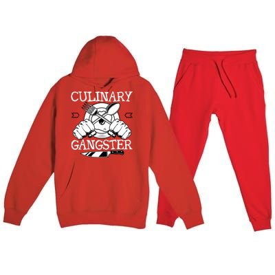 Culinary Gangster Culinary Chefs Sous Chefs Cooking Lovers Gift Premium Hooded Sweatsuit Set