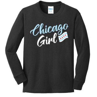 Chicago Girl Kids Long Sleeve Shirt