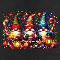 Christmas Gnome 7 Panel Mesh Trucker Snapback Hat