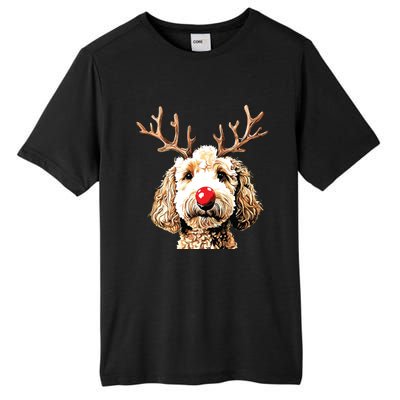 Christmas Goldendoodle Christmas Dog Tall Fusion ChromaSoft Performance T-Shirt