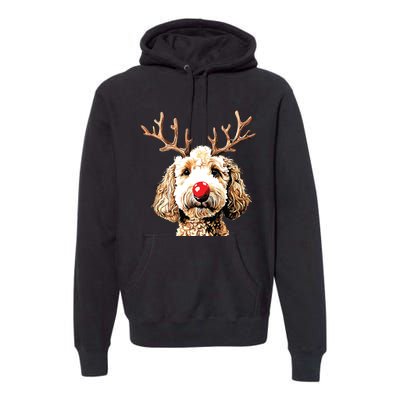 Christmas Goldendoodle Christmas Dog Premium Hoodie