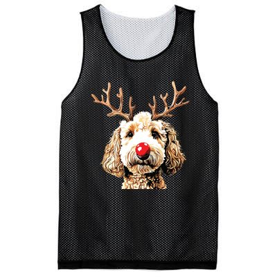 Christmas Goldendoodle Christmas Dog Mesh Reversible Basketball Jersey Tank