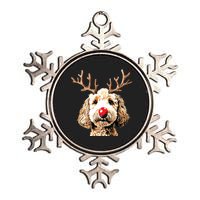 Christmas Goldendoodle Christmas Dog Metallic Star Ornament