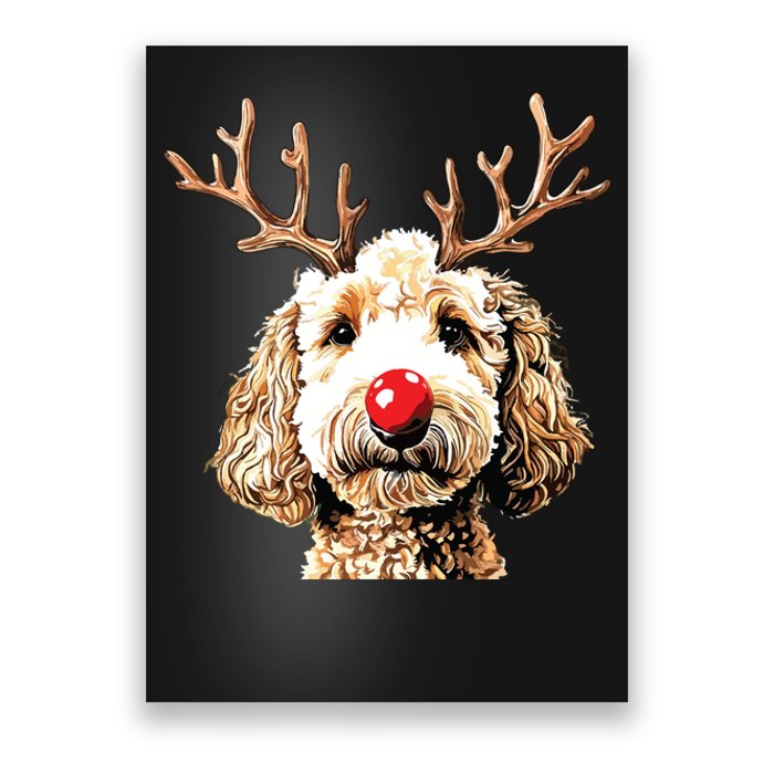 Christmas Goldendoodle Christmas Dog Poster