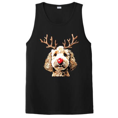 Christmas Goldendoodle Christmas Dog PosiCharge Competitor Tank