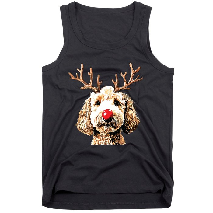 Christmas Goldendoodle Christmas Dog Tank Top