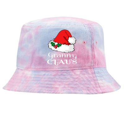 Christmas Granny Claus Matching Pajama Santa Hat Xmeaningful Giftmas Funny Gift Tie-Dyed Bucket Hat